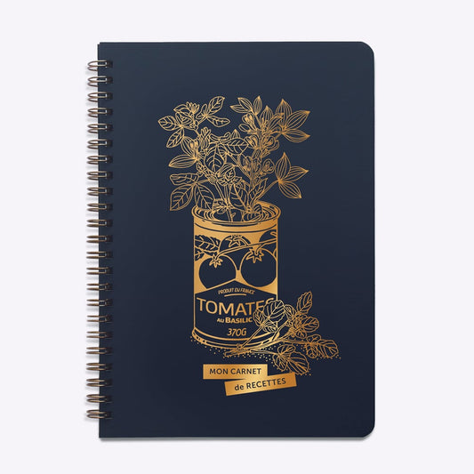 Carnet de Recettes Jolie conserve bleu marine