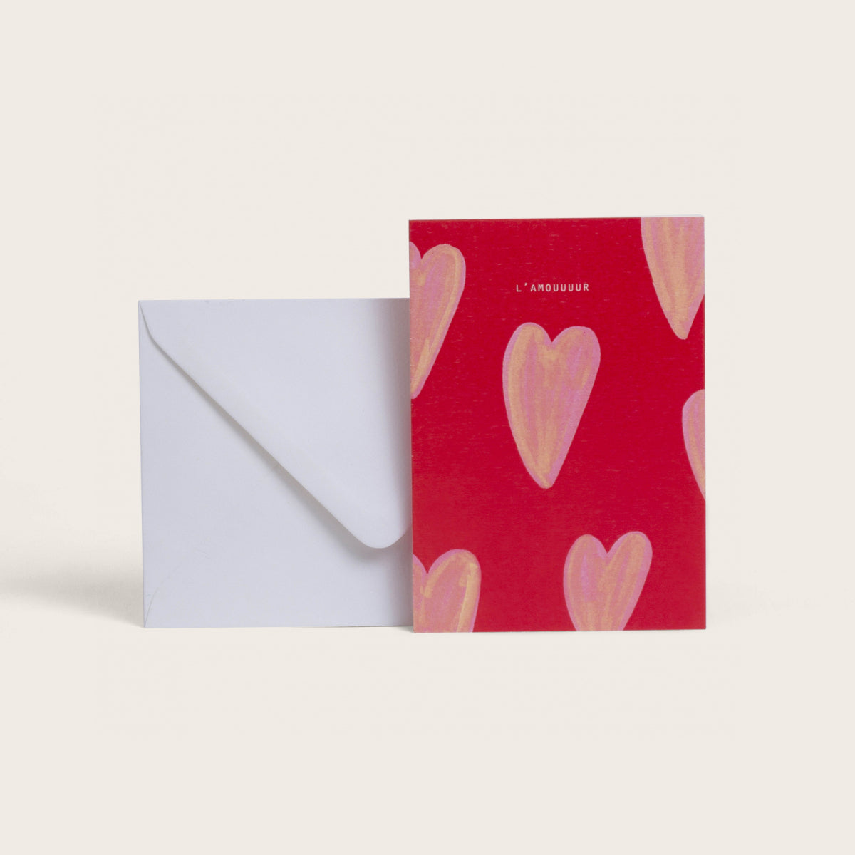Carte double avec enveloppe - Hearts