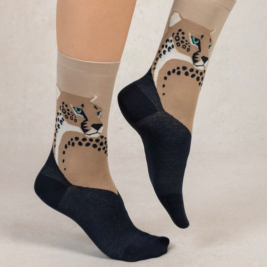 Chaussettes Coton Guépard Marine T36/40