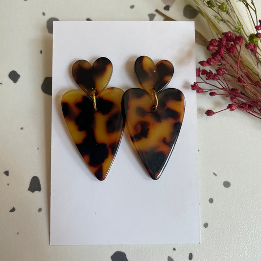 Boucles d’oreilles Céleste léopard