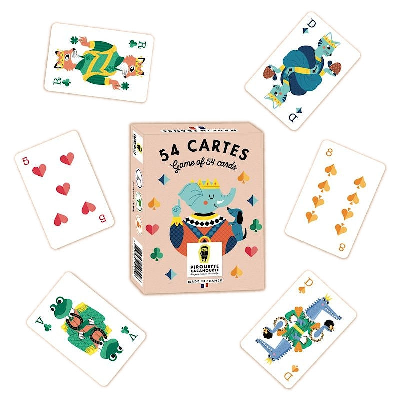 Jeu 54 cartes coloré