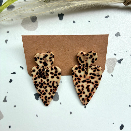 Boucles d’oreilles Céleste moucheté clair