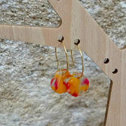 Boucles d’oreilles Ariel multicolore orange