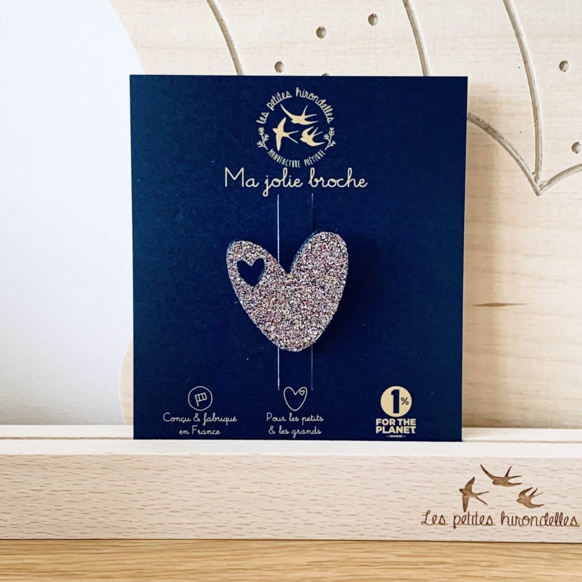 Broche Coeur multicolore