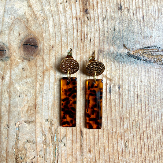 Boucles d’oreilles Charlie léopard moucheté