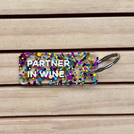Porte-clés Partner in wine violet/bleu/or