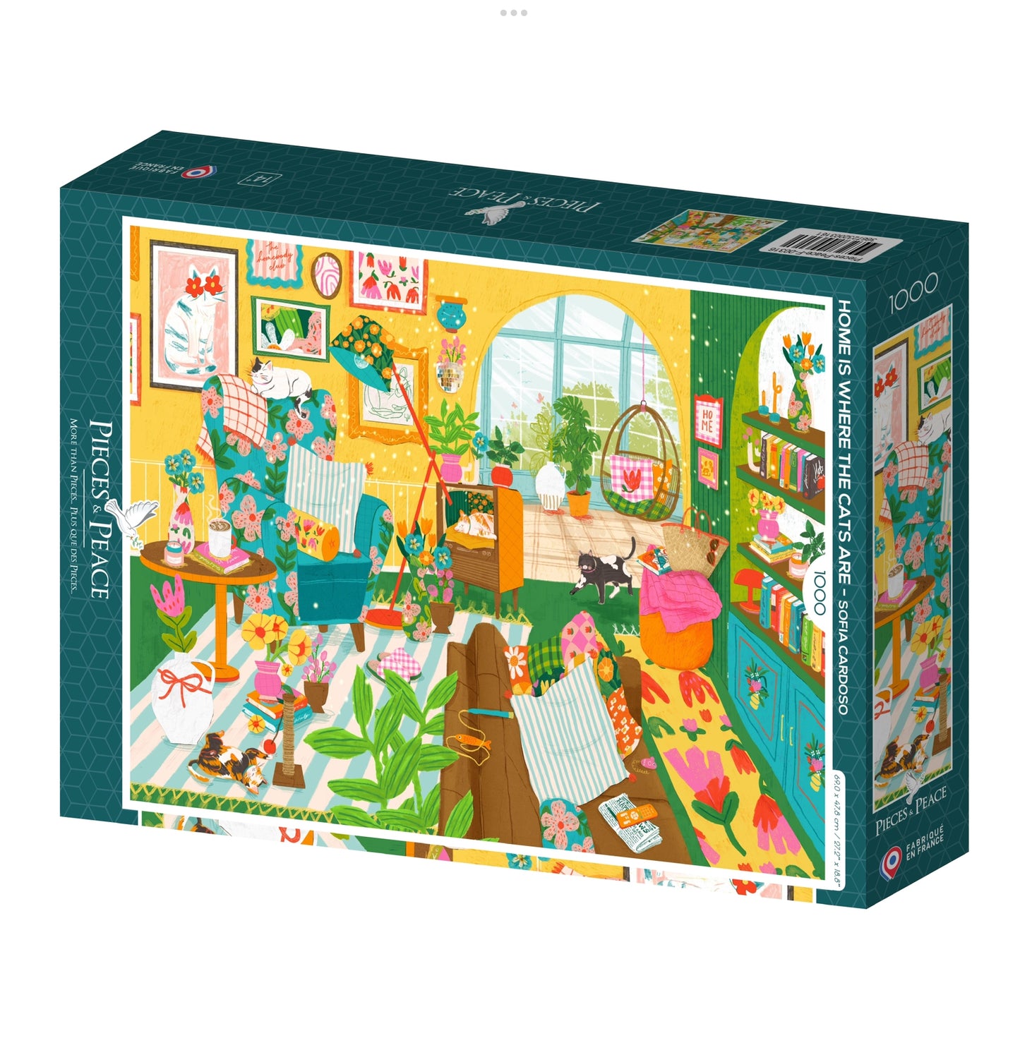 Puzzle Home is where the cats are 1000 pièces