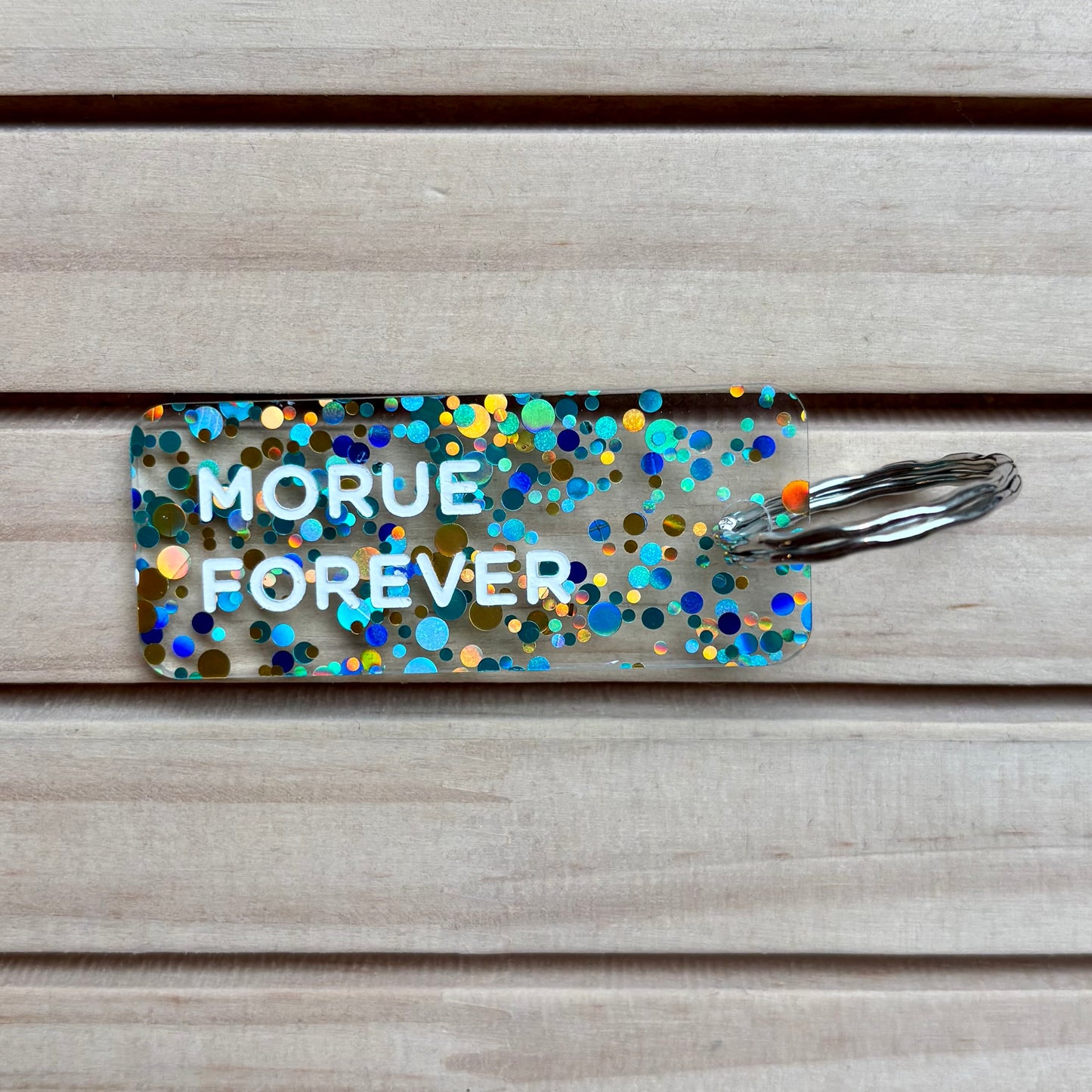 Porte-clés Morue forever bleu/or/vert