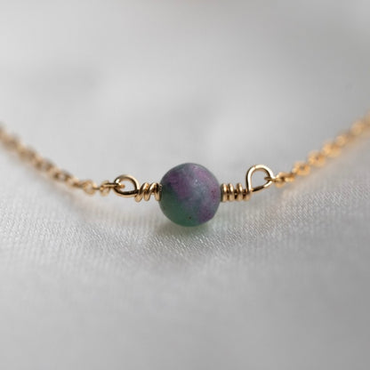 Bracelet Rubis Zoïsite