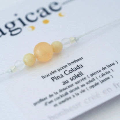 Bracelet pierres semi-précieuses (message au choix)