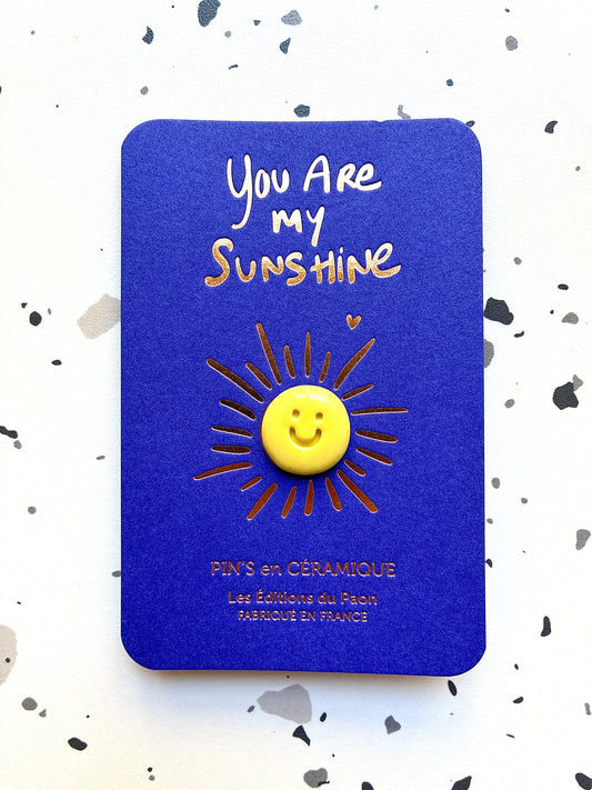 Pin’s en céramique smiley jaune pastel