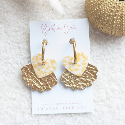 Boucles d'oreilles Gina Léo jaune