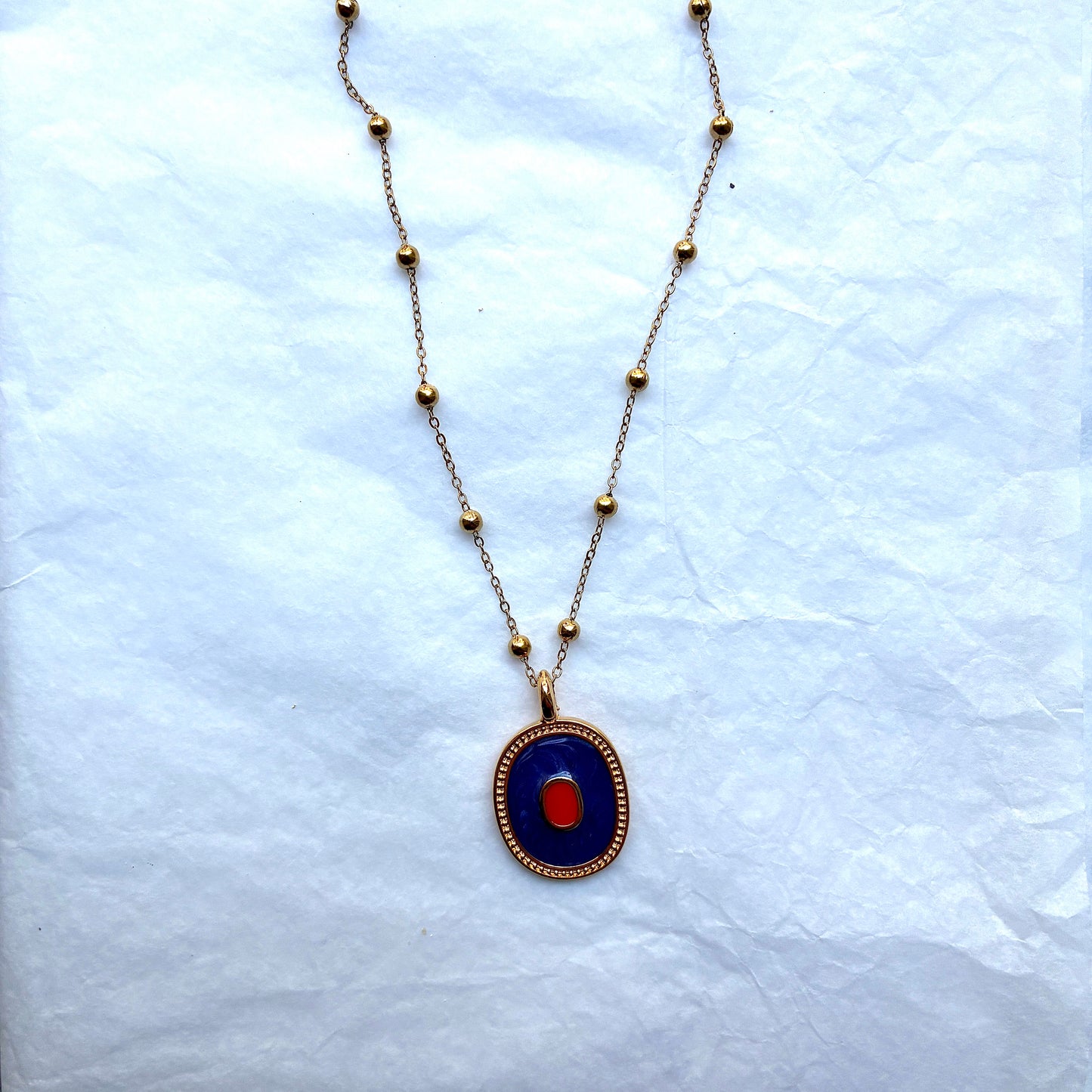 Collier Cyclope violet foncé