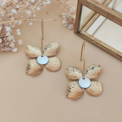 Boucles d’oreilles L’éblouissante or et blanc