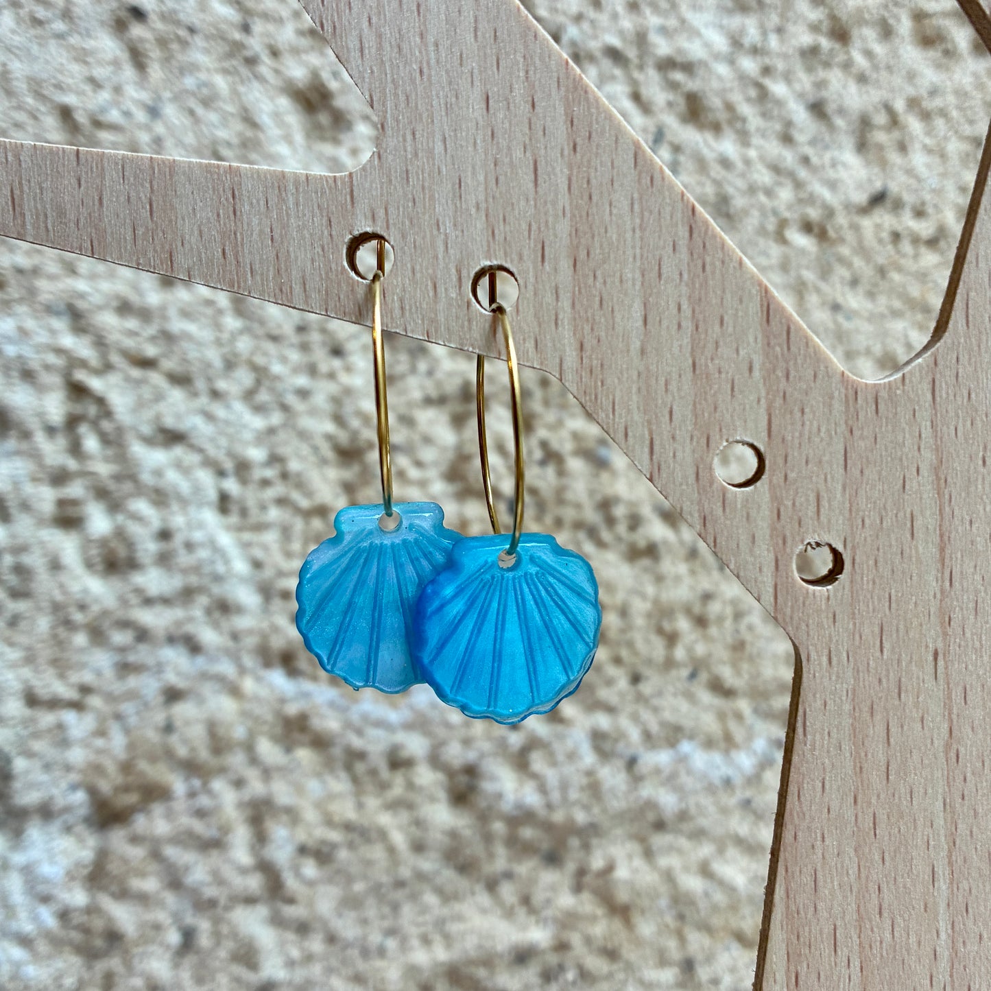Boucles d’oreilles Ariel bleu