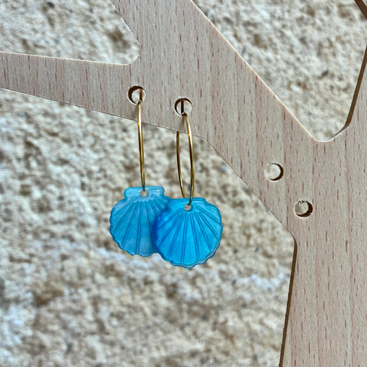 Boucles d’oreilles Ariel bleu