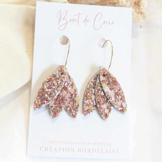 Boucles d'oreilles Anna Duo Rose
