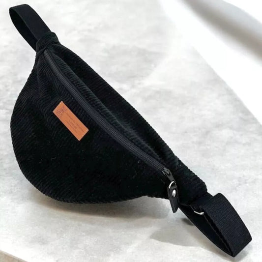 Sac banane - Velours Noir