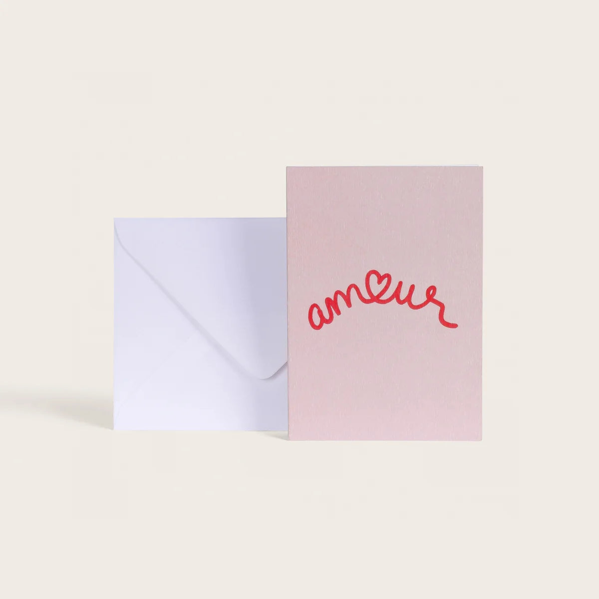 Carte double avec enveloppe - Amour