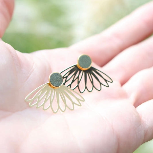 Boucles d’oreilles Noa vert amande