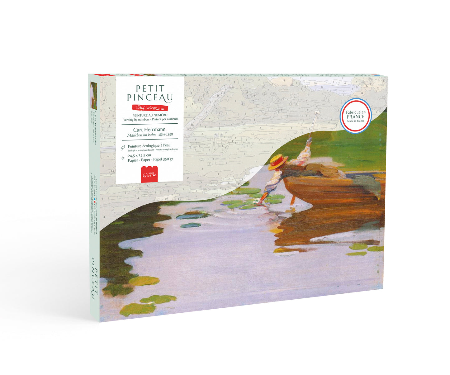 Kit de peinture Mädchen im kahn - Curt Herrmann