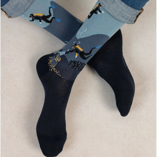 Chaussettes Coton Plongeurs Encre T43/46