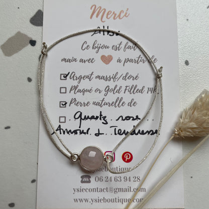 Bracelet Alba Argenté avec pierres semi-précieuses