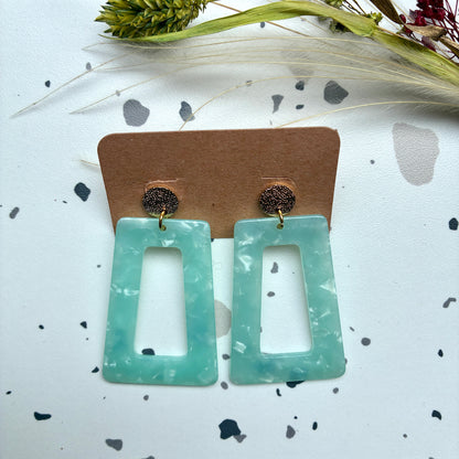 Boucles d’oreilles Romy menthe