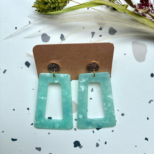 Boucles d’oreilles Romy menthe