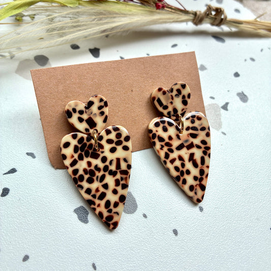 Boucles d’oreilles Céleste moucheté clair