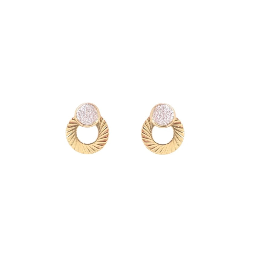 Boucles d’oreilles Noa mauve métallisé