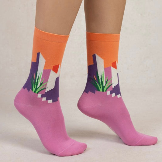 Chaussettes Coton Mexique Orange Clair T36/40