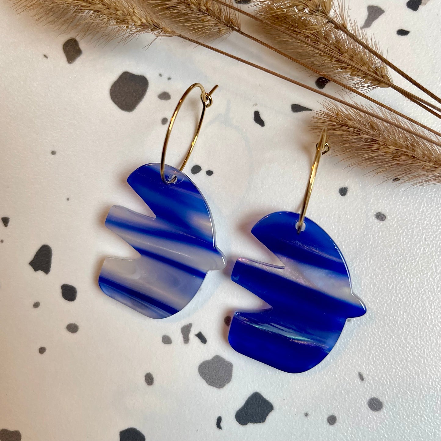 Boucles d’oreilles Paulette bleu