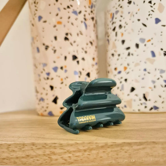 Pince à cheveux wavy vert figuier