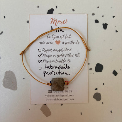 Bracelet Mia doré avec pierres semi-précieuses