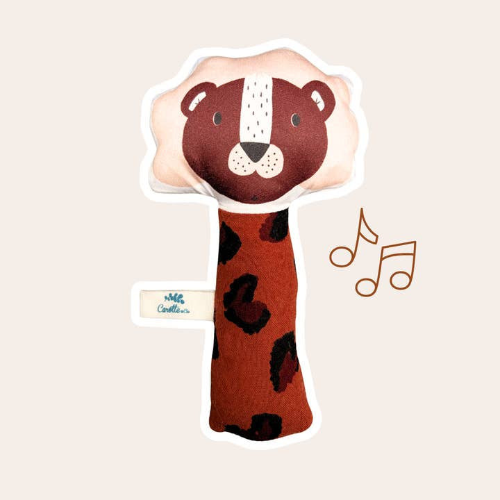 Hochet Lion animal et toffee