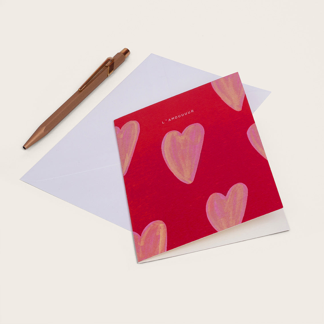 Carte double avec enveloppe - Hearts