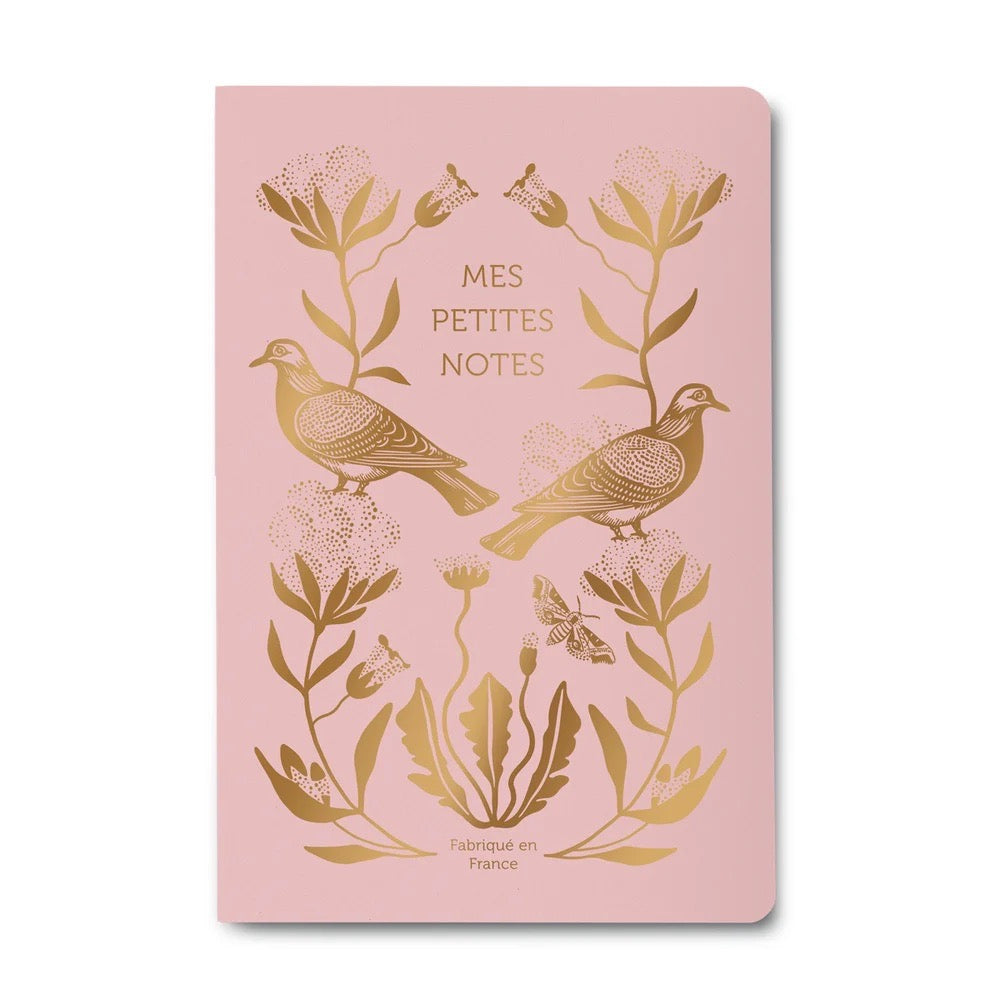 Carnet Dos Carré Coton rose