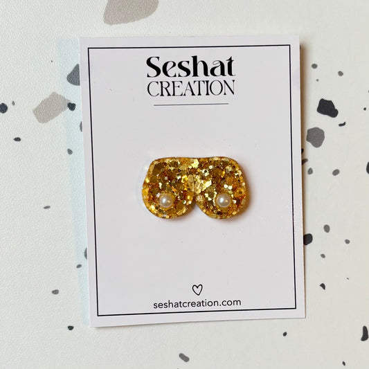 Broche boobs paillettes