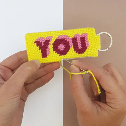 Kit de canevas porte-clés - Love you