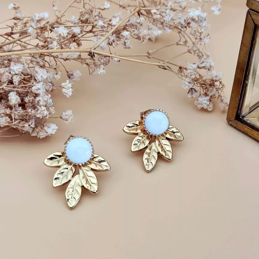 Boucles d’oreilles L’essentielle nacre blanche