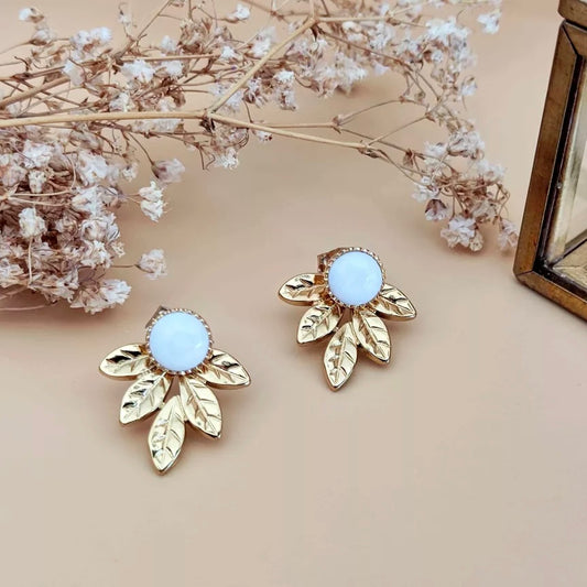 Boucles d’oreilles L’essentielle nacre blanche