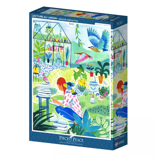 Puzzle Lecture au jardin 500 pièces