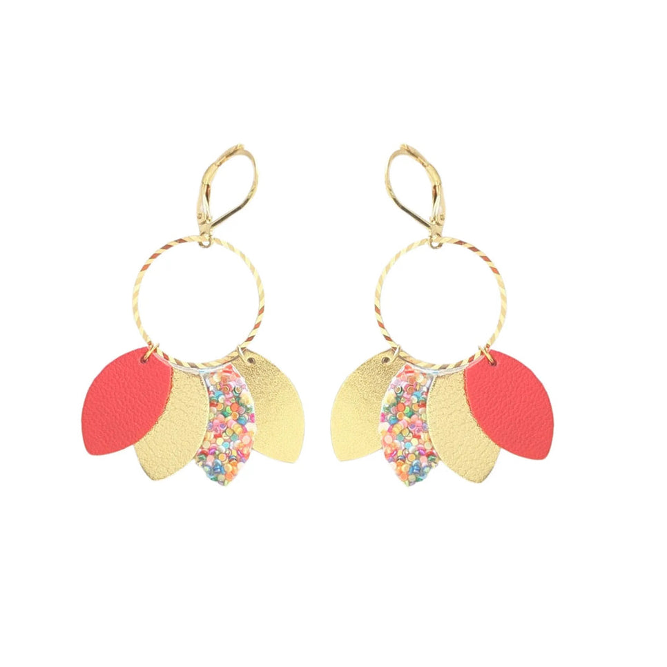 Boucles d’oreilles Frida rouge