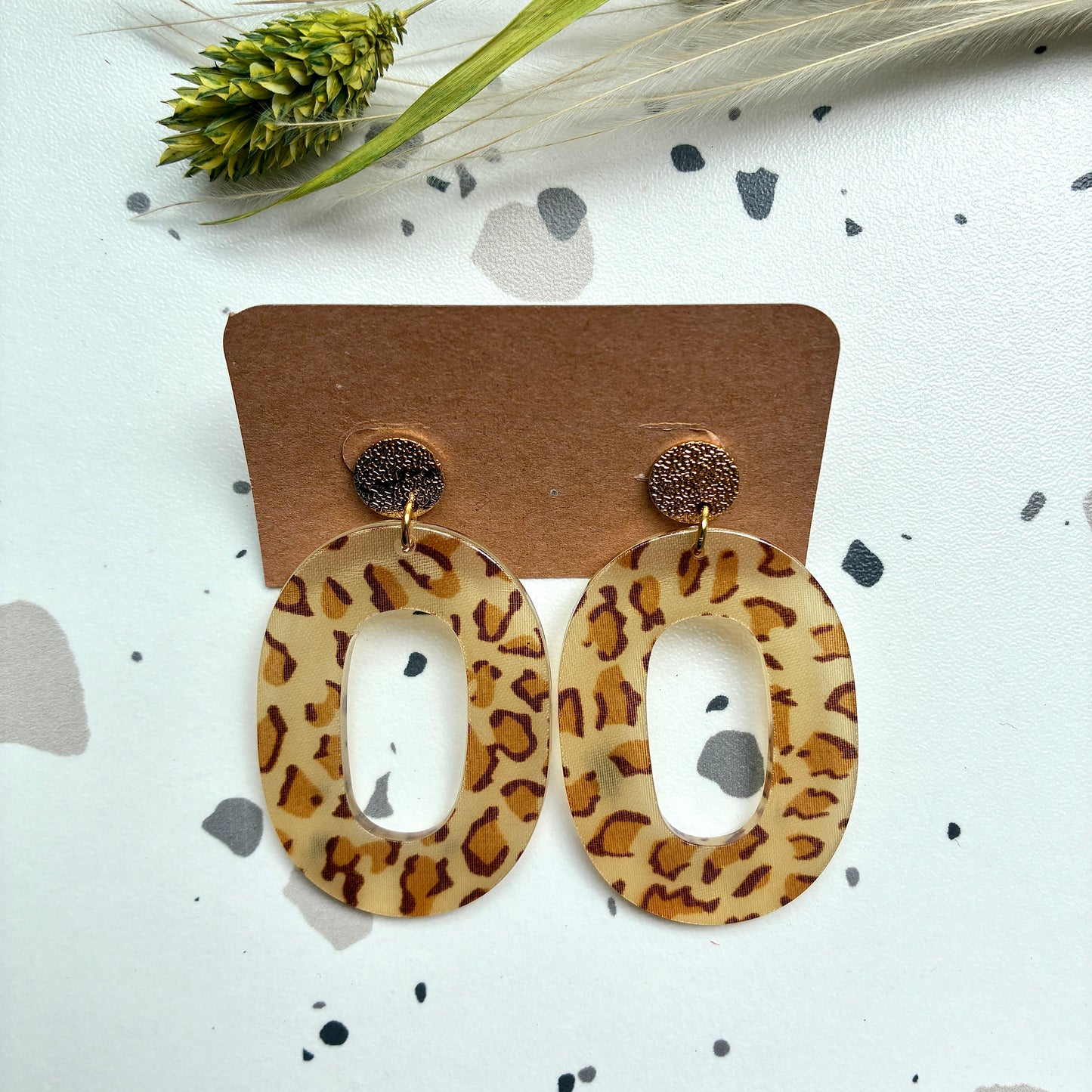 Boucles d’oreilles Alba léopard