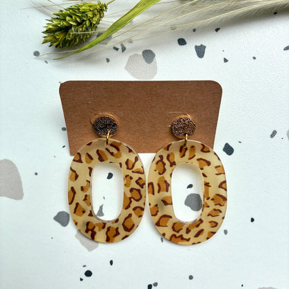 Boucles d’oreilles Alba léopard