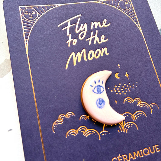 Pin’s en céramique lune