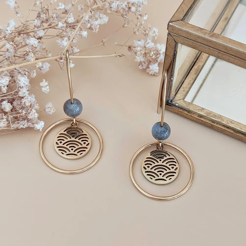 Boucles d’oreilles L’envoûtante Labradorite