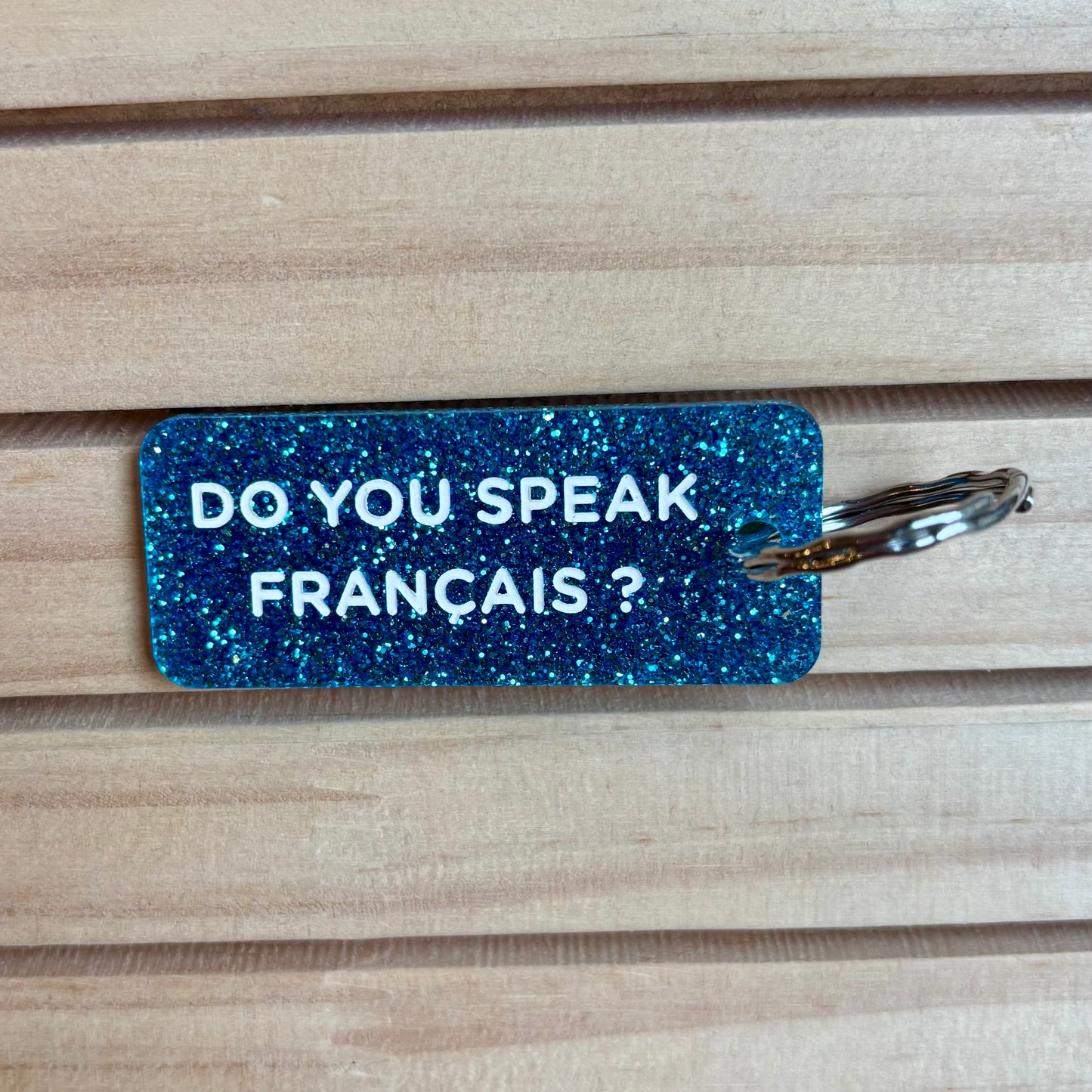 Porte-clés Do you speak français bleu