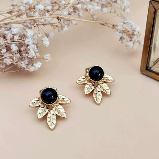 Boucles d’oreilles L’essentielle agate noire